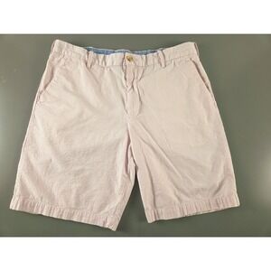 Izod Mens 36 Seersucker Shorts Pink‎ 9" Inseam 100% Cotton